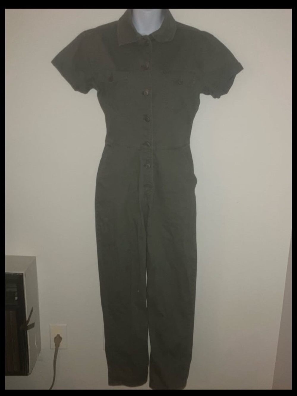 Celebrity Pink Olive Green Short-Sleeve Utility Jumpsuit - Picture 12 of 12